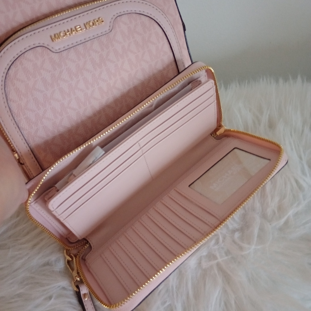Michael Kors Pink Powder Blush Backpack and Wallet Set - Picture 4 of 6
